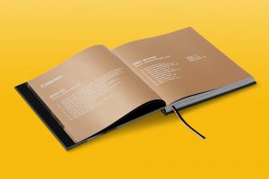 TwoSheds book design - Princess Ira. Contents spread, metallic ink